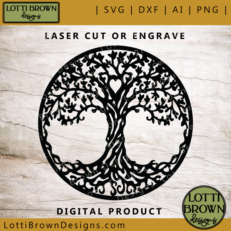 Laser cut tree of life SVG file