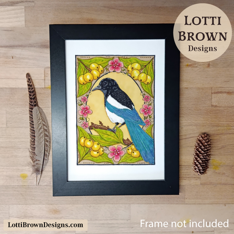 Magpie art print