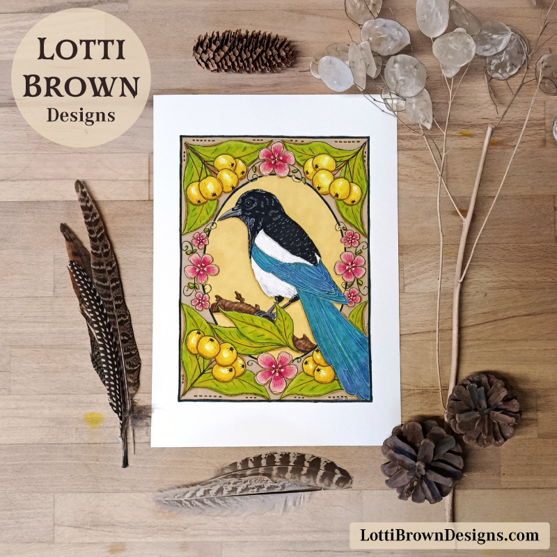 Magpie art print