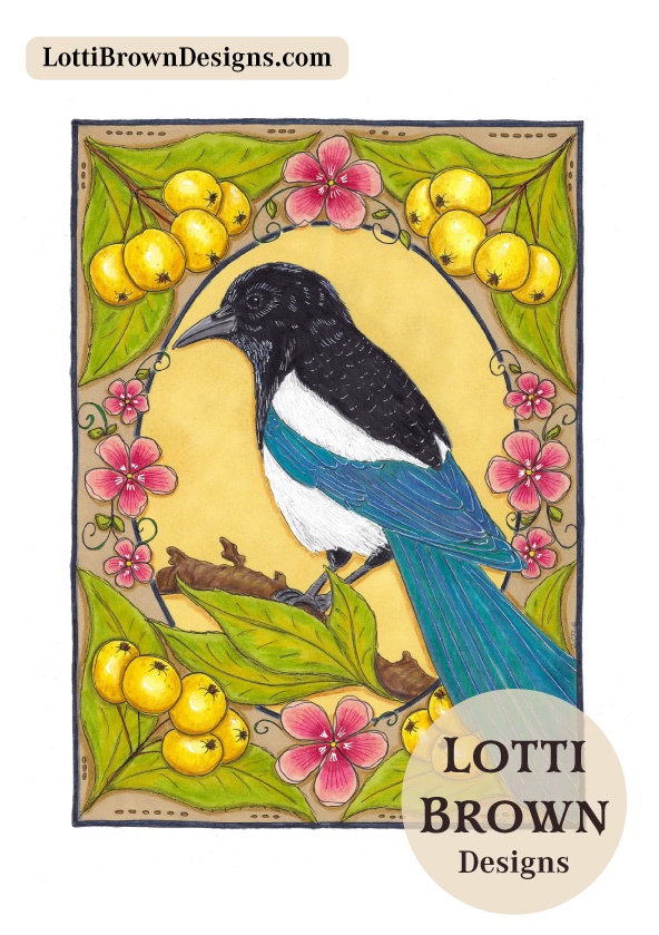 Magpie art by Lotti Brown