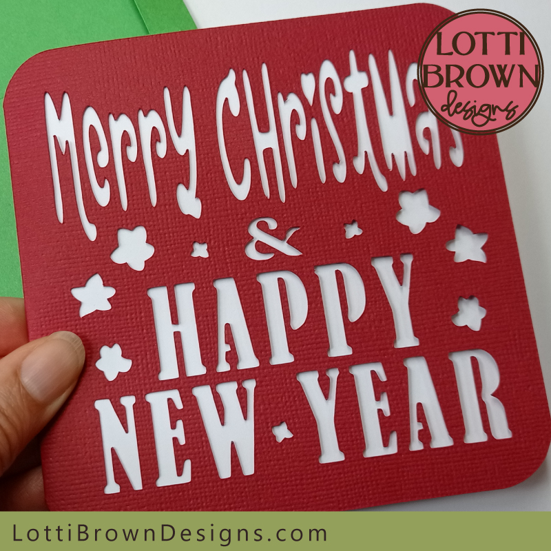 Merry Christmas and Happy New Year card template
