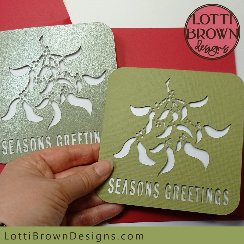 Mistletoe Seasons Greetings card template