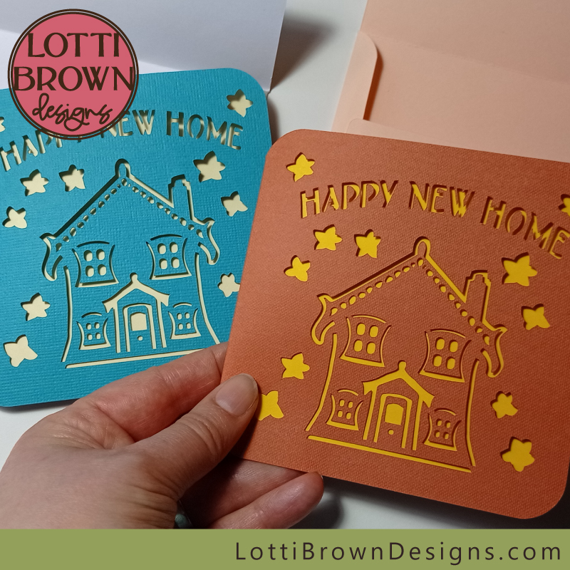 Make the New Home card in your preferred colour cardstock