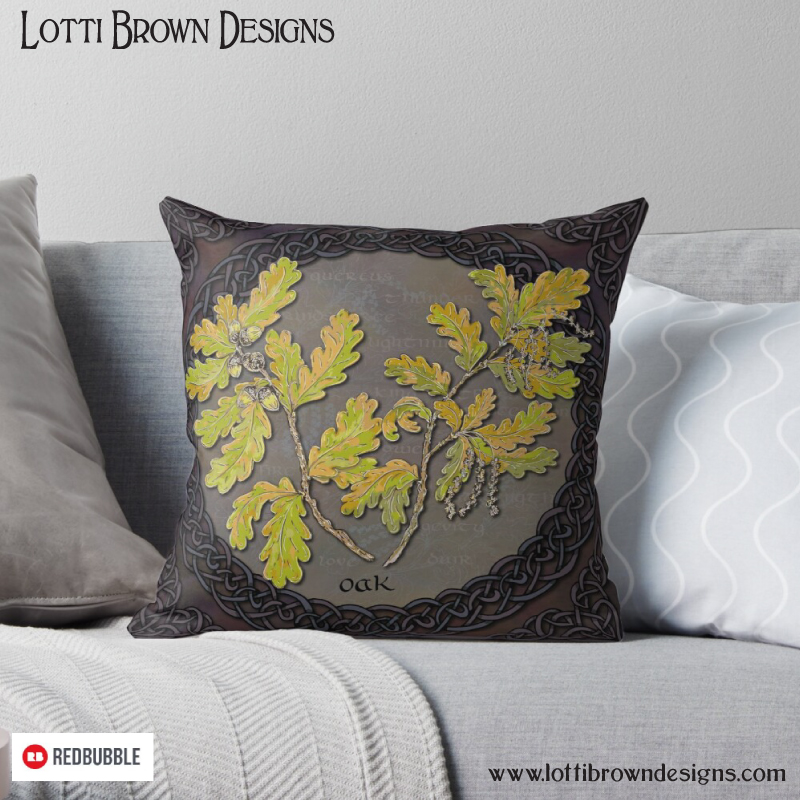 Celtic oak cushion