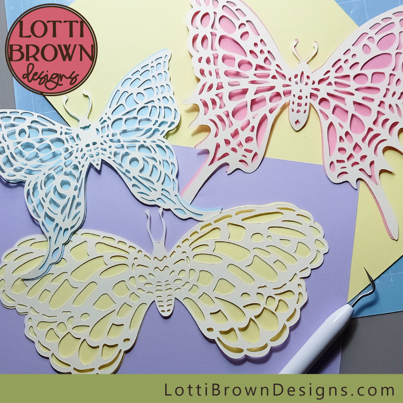 Papercut butterflies made with my Cricut