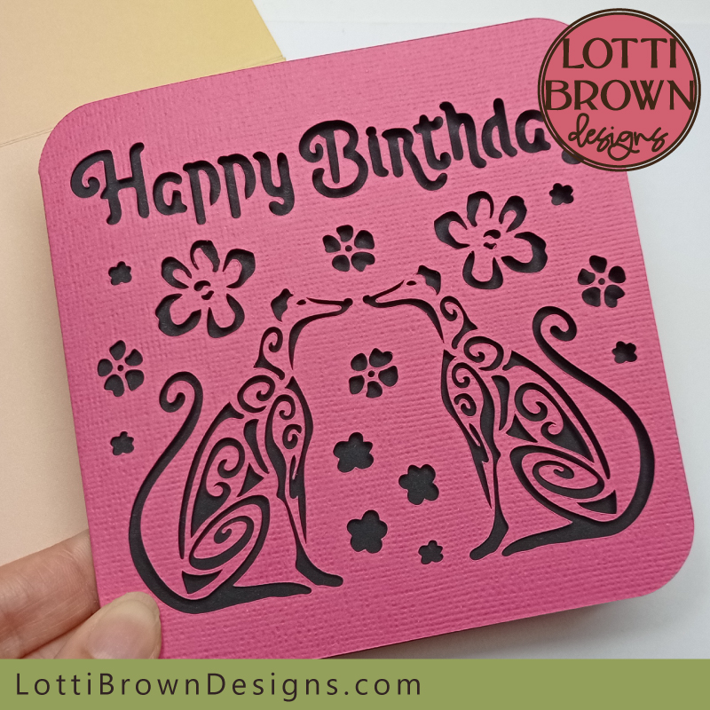 Greyhounds birthday card template