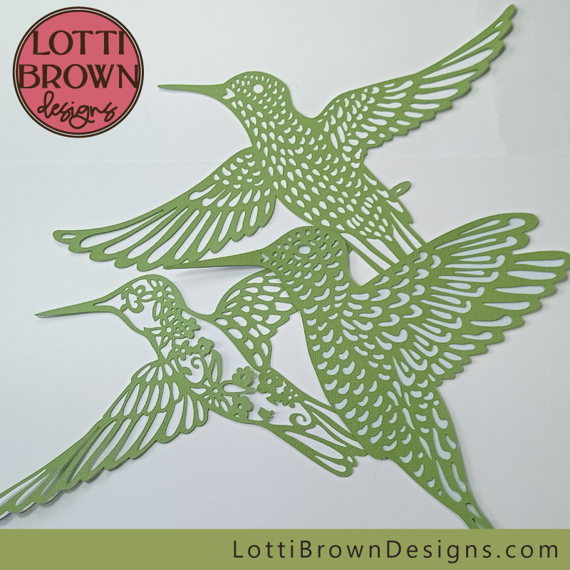 Hummingbird papercutting templates