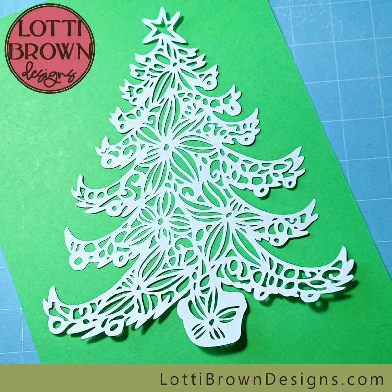 Papercut Christmas tree cut file