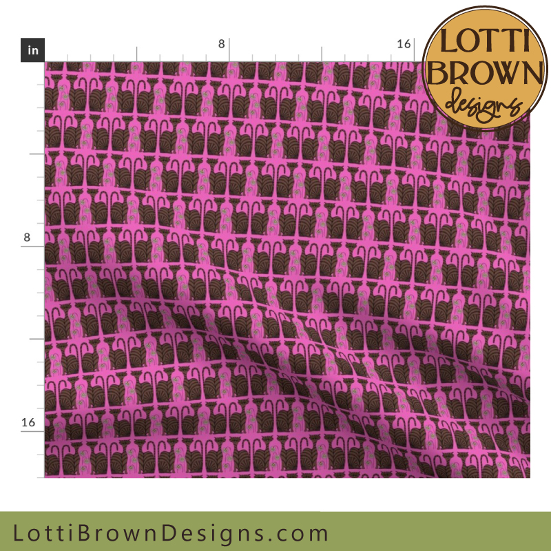 Pink cats fabric