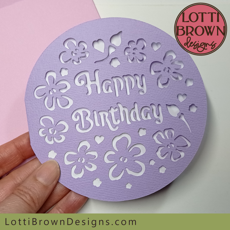 Alternative colour idea for the floral circle card