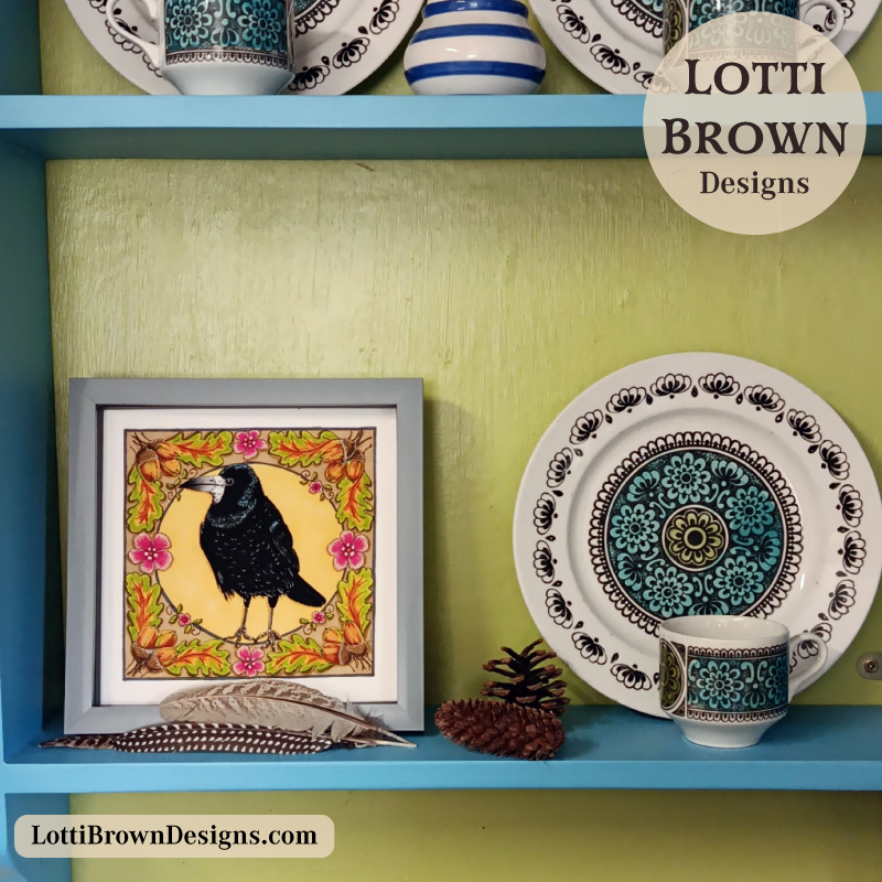 Rook art displayed in my home