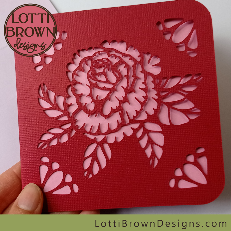 Rose card SVG file