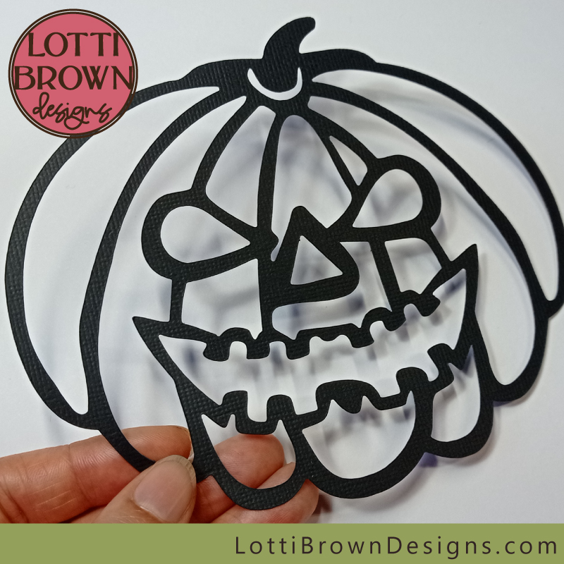 Papercut pumpkin face