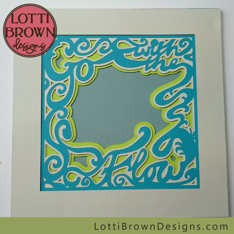 Frame added to the 'Go with the Flow' shadow box base layers