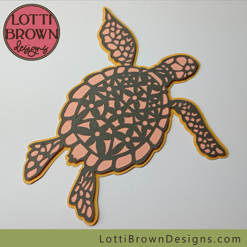 Separate sea turtle SVG file