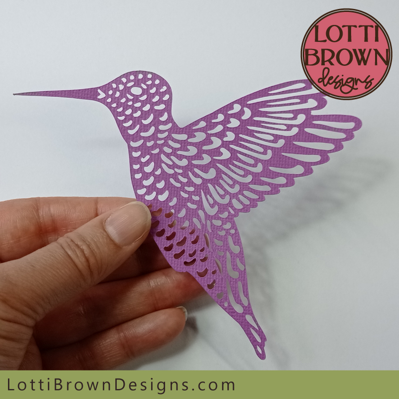 Tiny hummingbird cut file