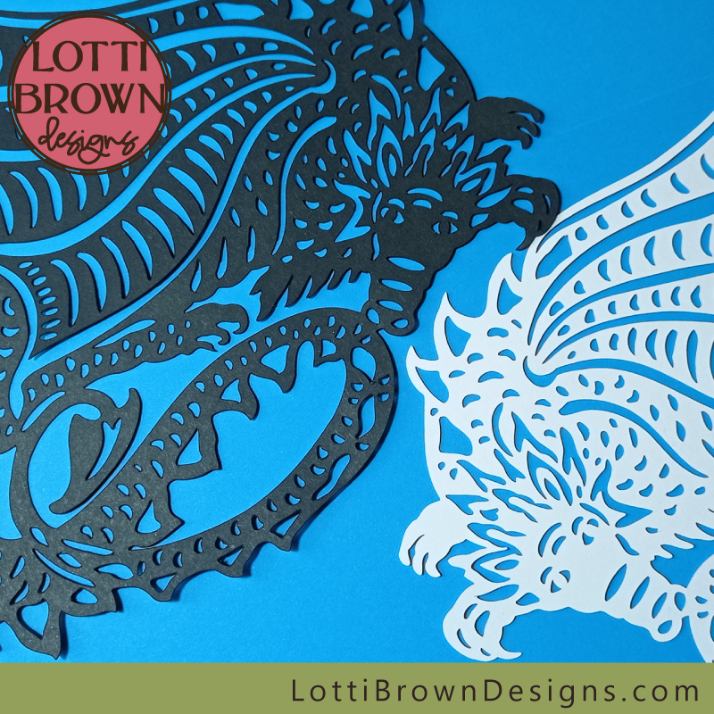 Sleeping dragon papercuts