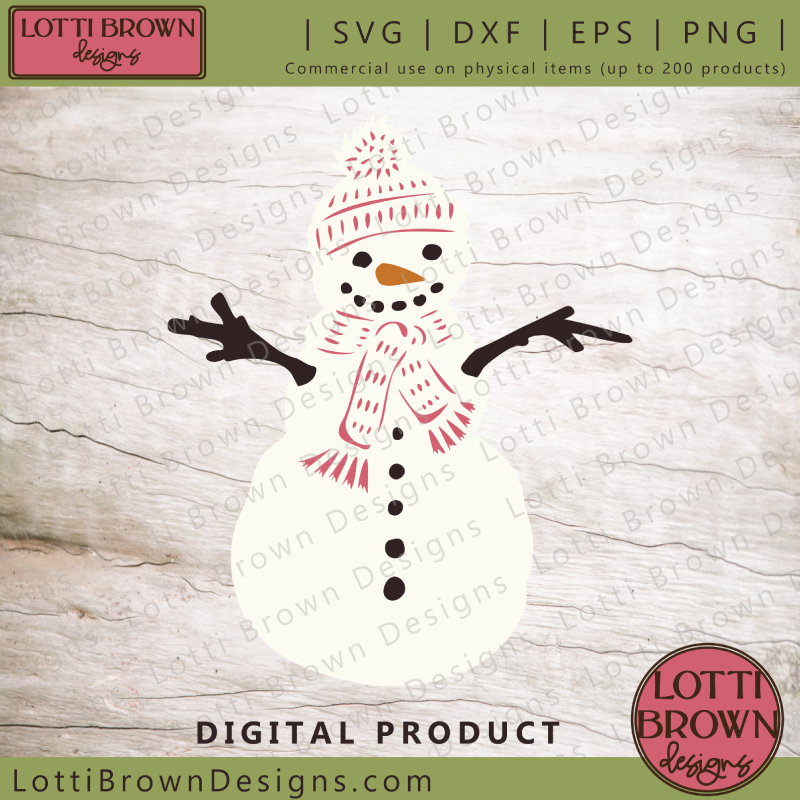 Snowman SVG cut file