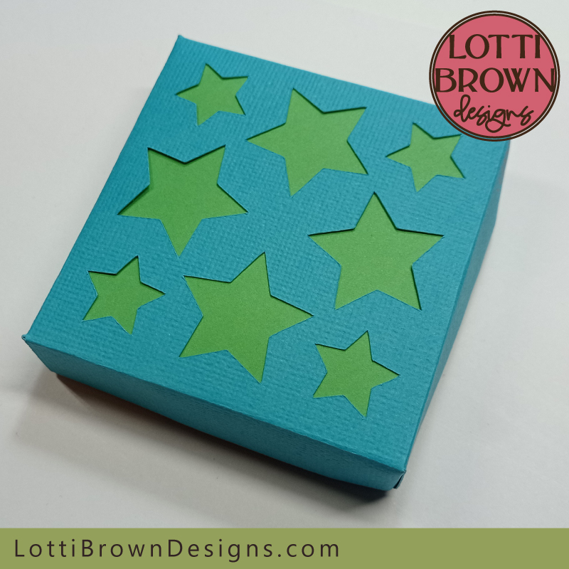 Stars gift box template