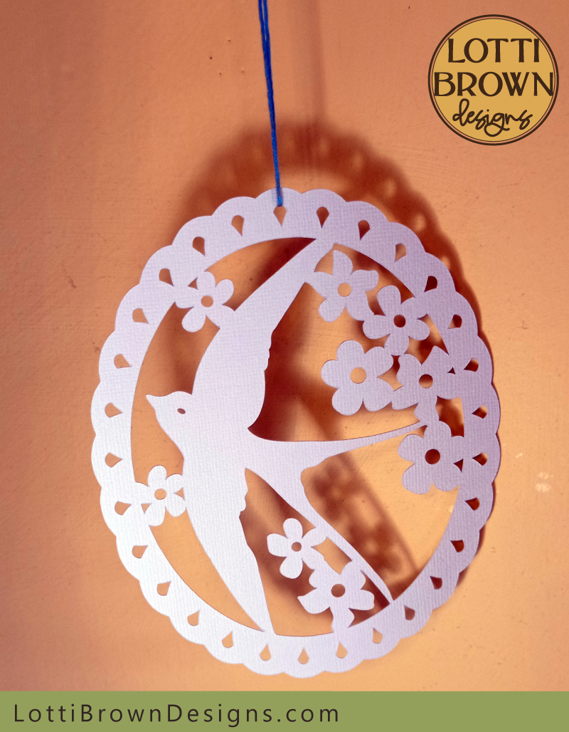 Swallow paper hanging decoration