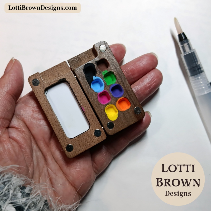 Tiny travel watercolour kit