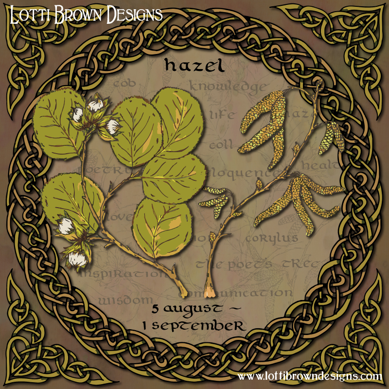 Hazel Celtic Tree Calendar art