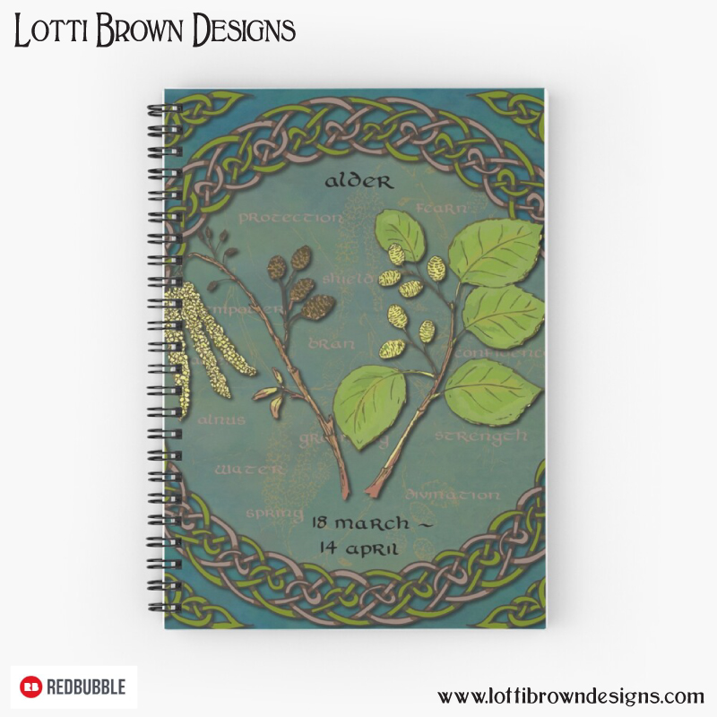 Celtic tree calendar notebook - alder