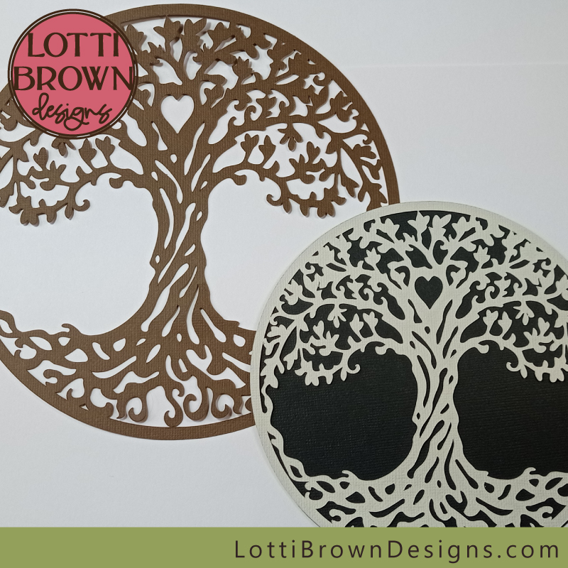 Tree of life cut files - cardstock