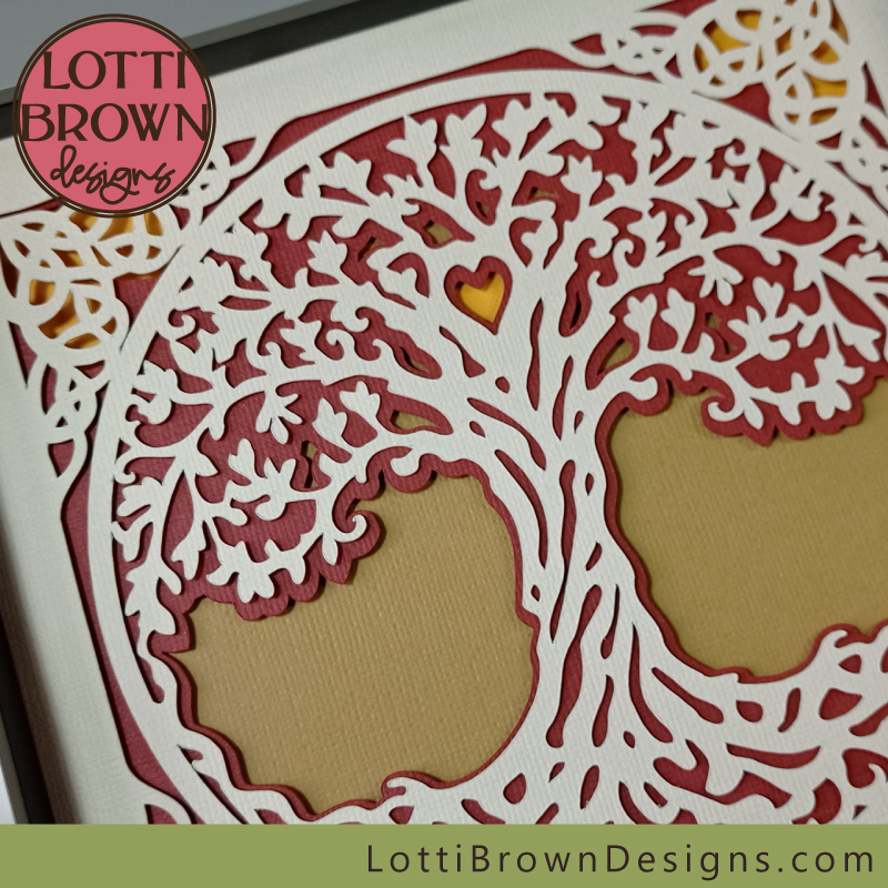 Tree of life shadow box SVG file design