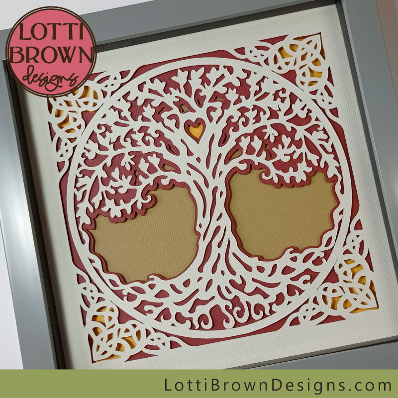 Tree of Life shadow box craft project for Cricut