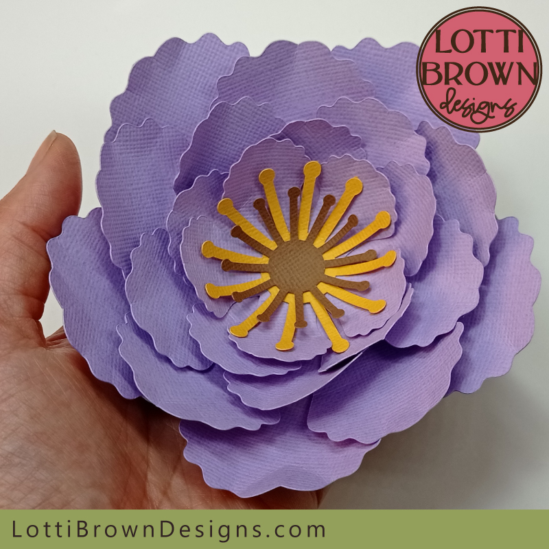 Beautiful lilac paper flower - easy to make