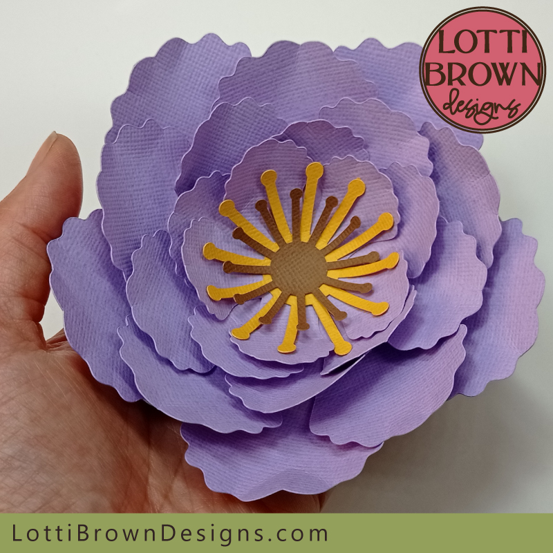 Easy paper flower SVG file for Cricut