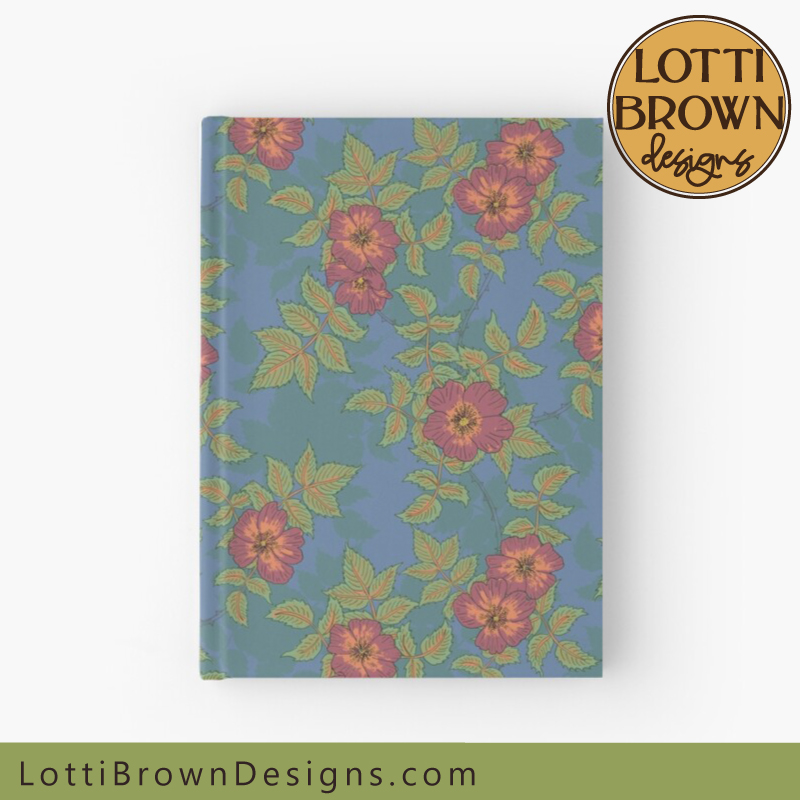 Wild rose hardback journal