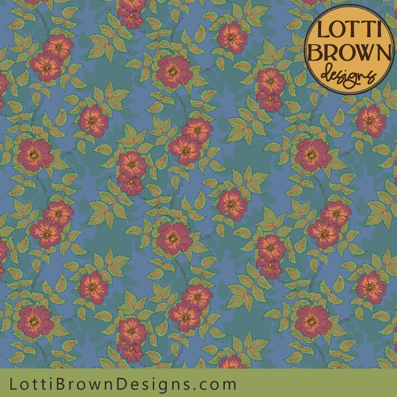 Wild rose pattern