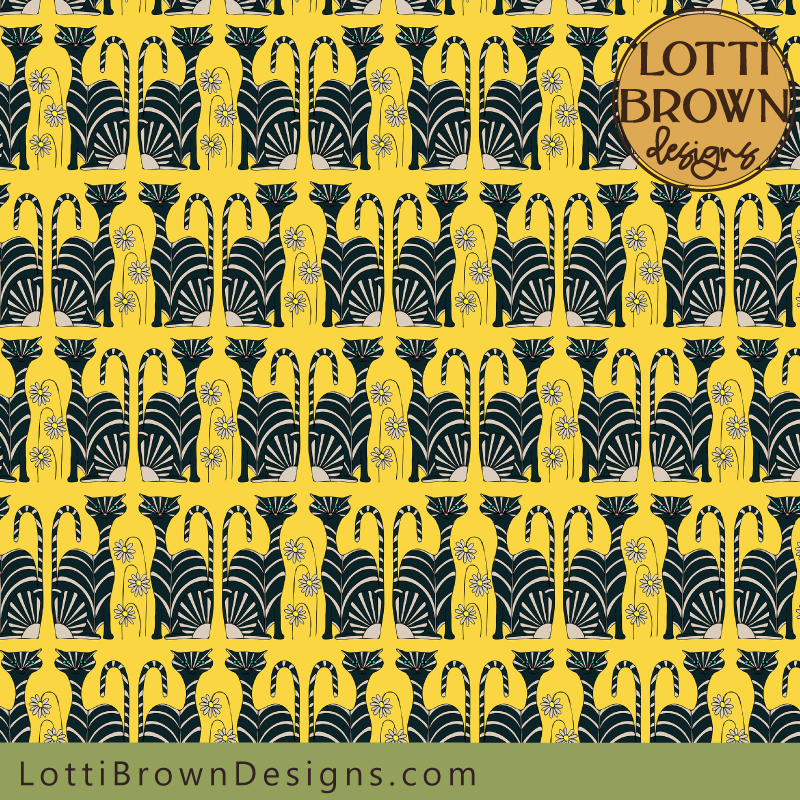 Yellow cat pattern